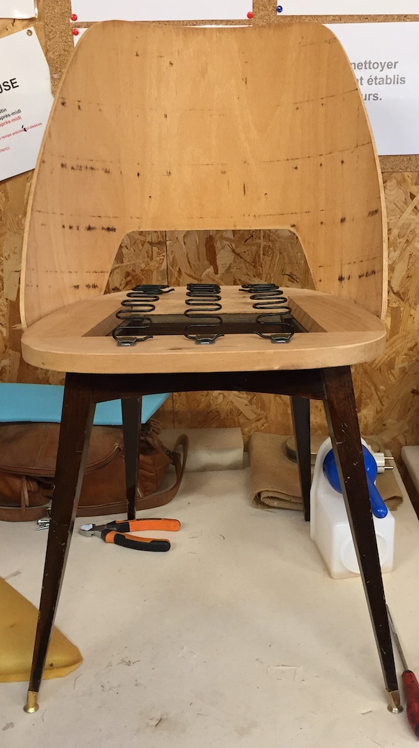 Chaise pieds compas avant