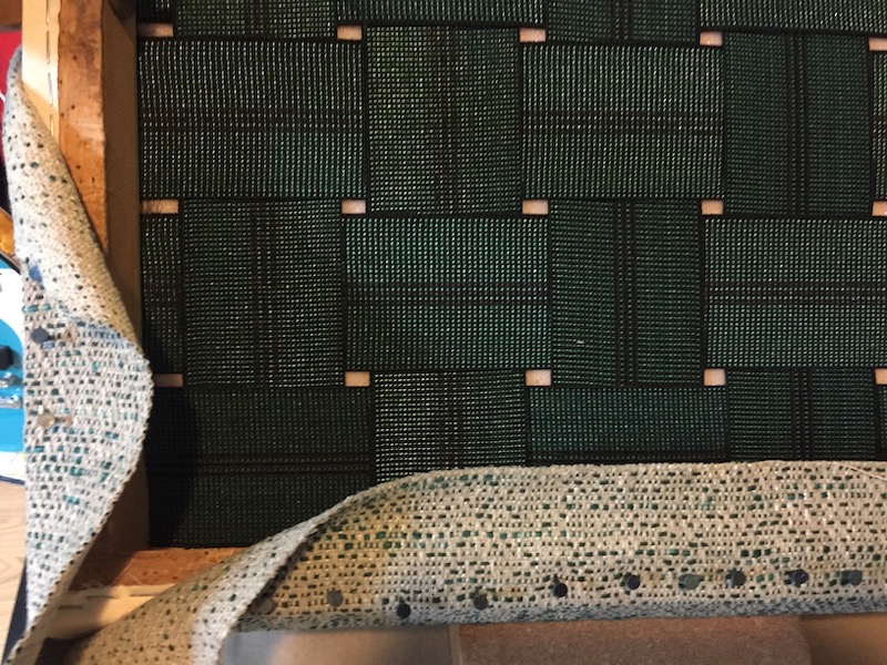 Fauteuil Dal Vera en cours de réfection