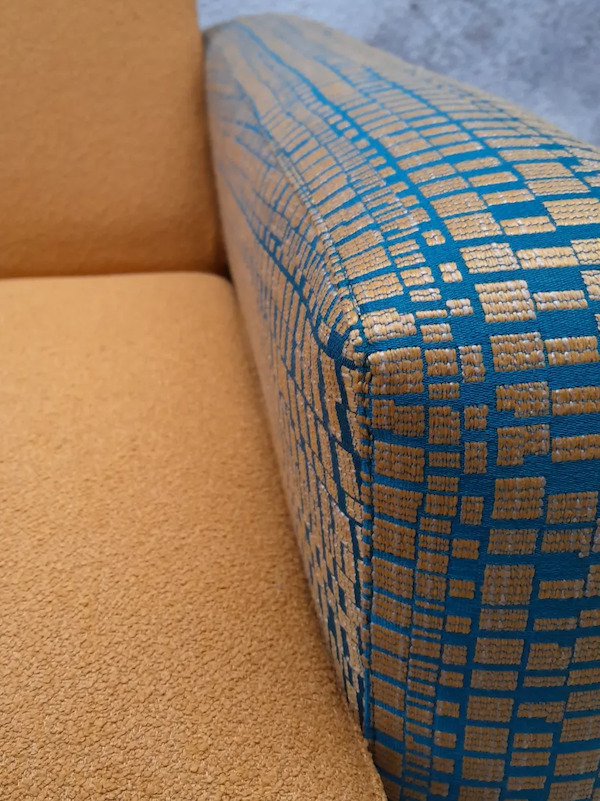 Fauteuil rockabilly zoom accotoir