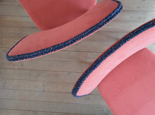 Chaises vintage vue de dessus