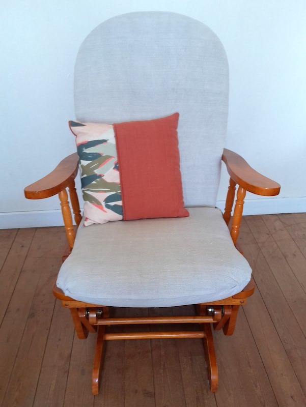 Fauteuil à bascule nouveaux coussins