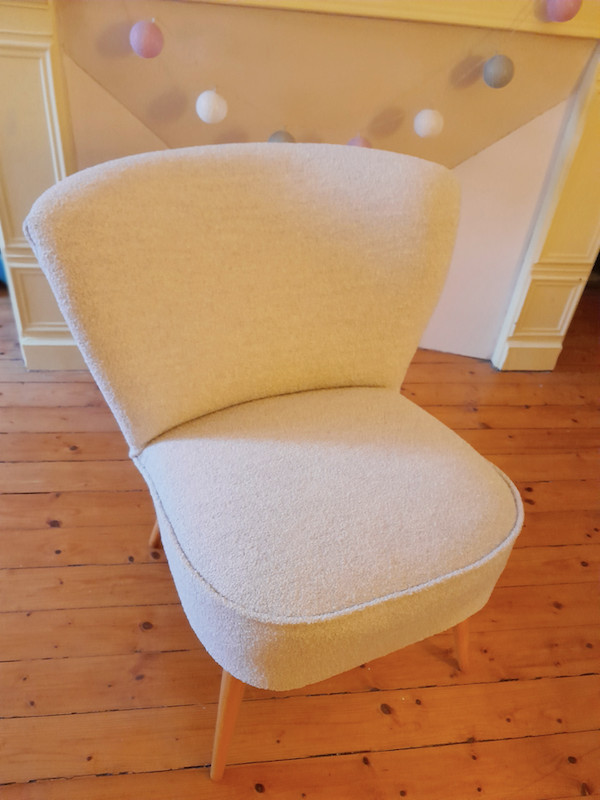 Fauteuil tissu bouclette